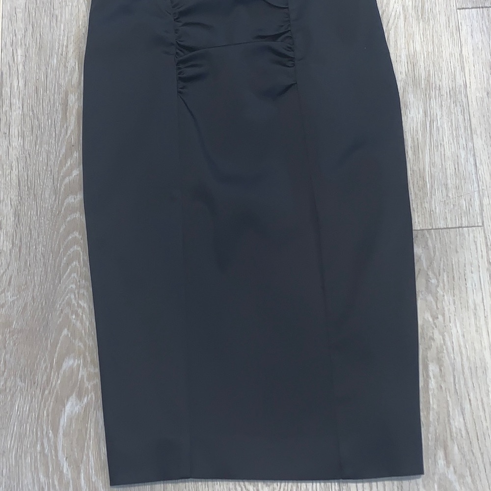 Nicole Miller Collection Satin Ruched Sheath Dress 6 - Picture 4 of 12